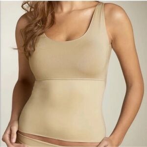 SPANX Hide and Sleek Body Shaping Seamless Nude Tank Cami Top size M